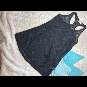 Lagaci Black Woven Coverup